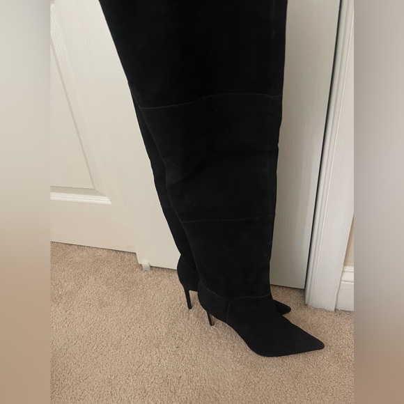 Schutz Ashlee over the knee book in black suede size 8.5 - Picture 13 of 13